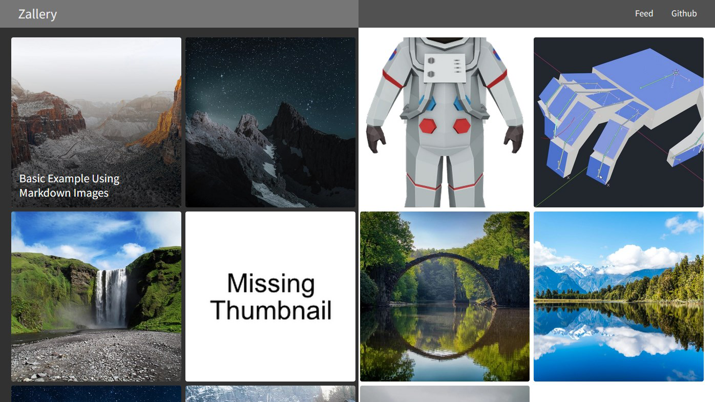Screenshot of zallery